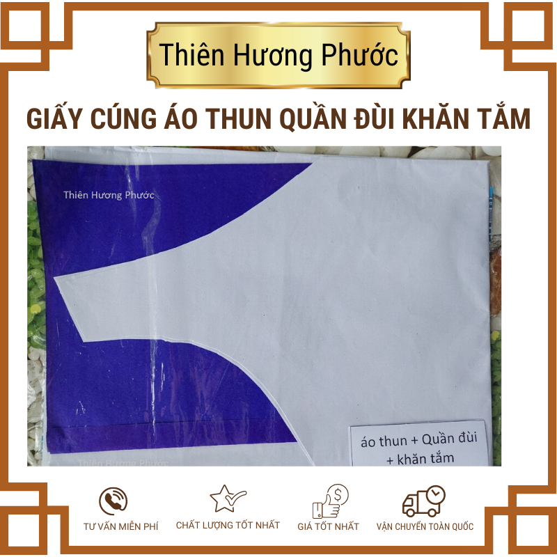 Giấy cúng áo thun quần đùi khăn tắm